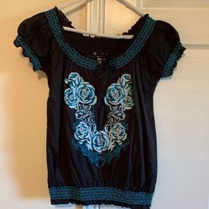 ROCK AND ROLL COWGIRL WESTERN TOP